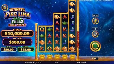 Ultimate Fire Link Cash Falls China Street Slot - Play Online